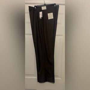 NWT! Perry Ellis Portfolio Travel Luxe Men's Dark Brown Dress Pants Size 40x30